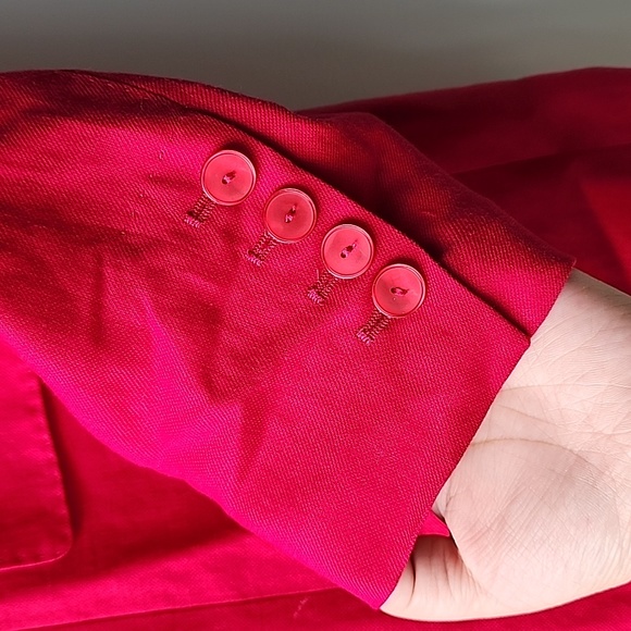 Massimo Dutti Barbiecore Bright Long Double Breasted Linen Blend Jacket - Picture 5 of 13